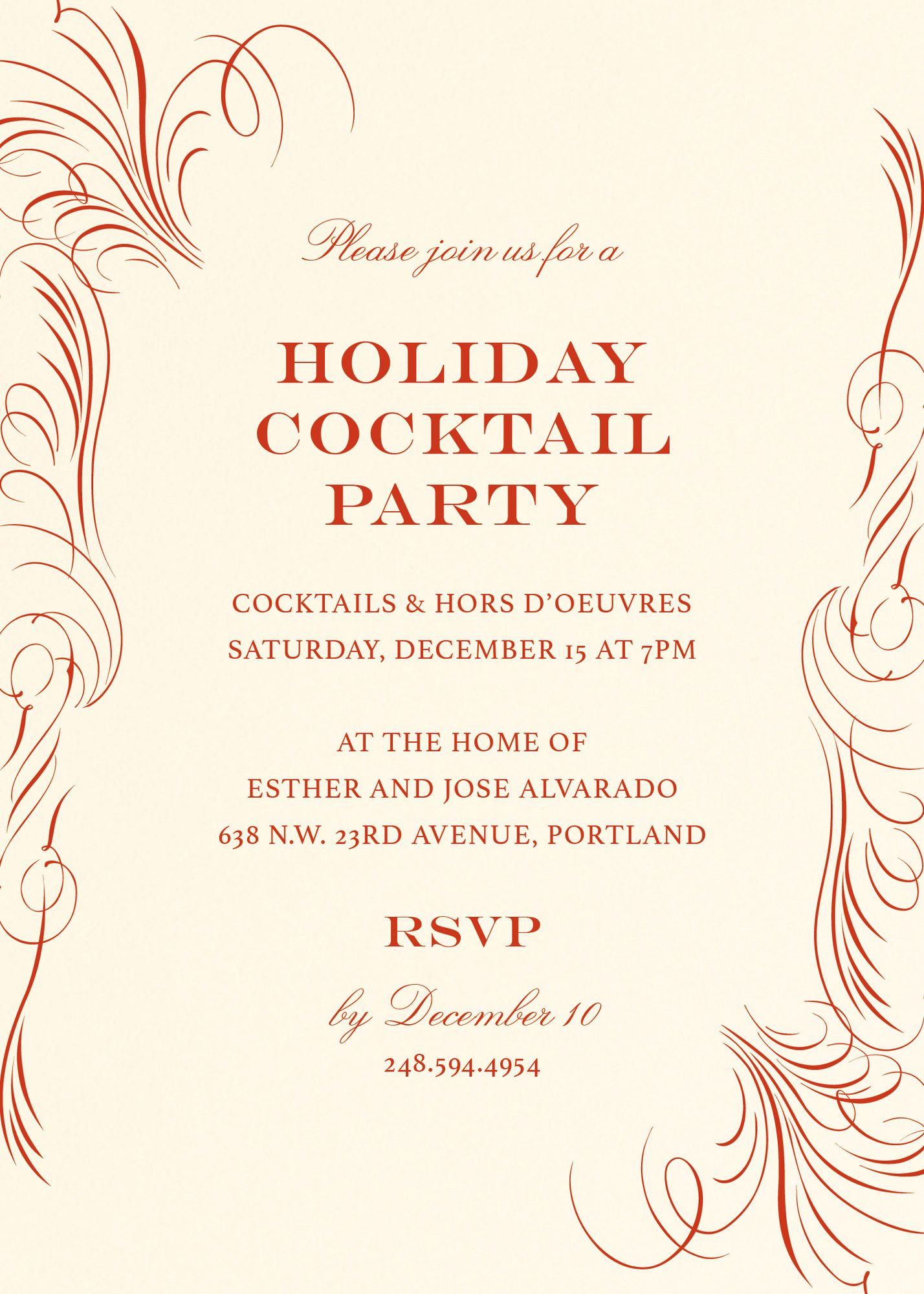 Flourish Holiday Party Invitation - Image 2