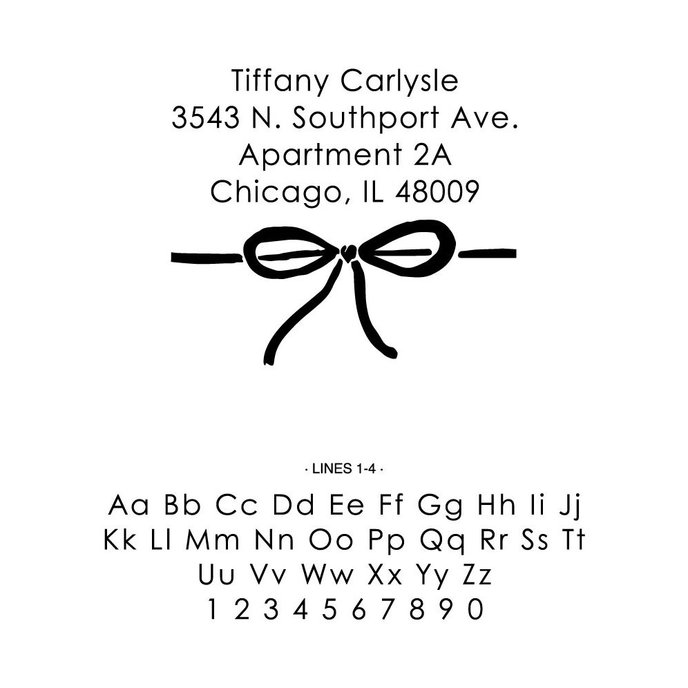 Tied with a Bow Custom Stamp - Image 2