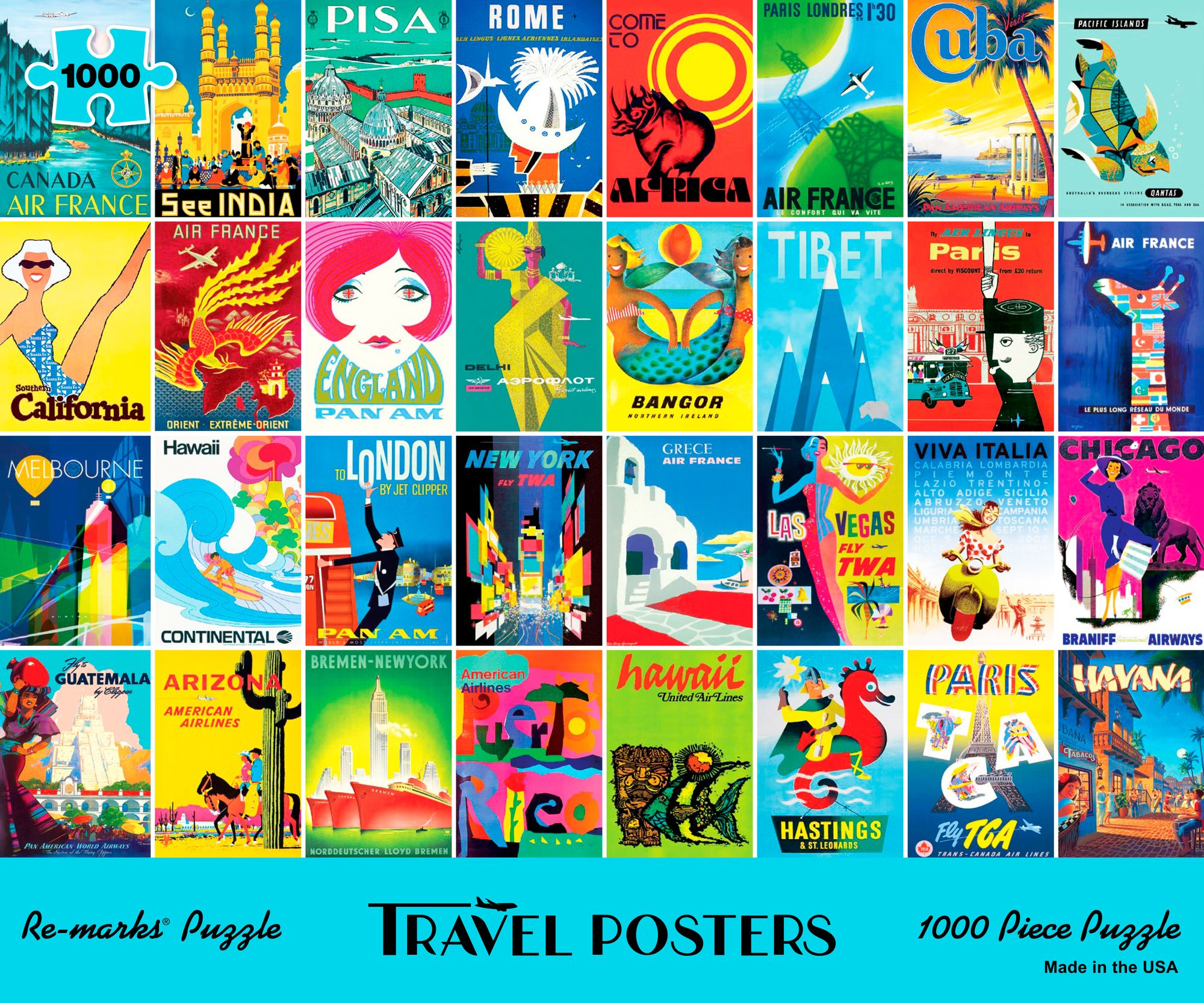 Travel Posters 1000-Piece Jigsaw Puzzle - Image 2