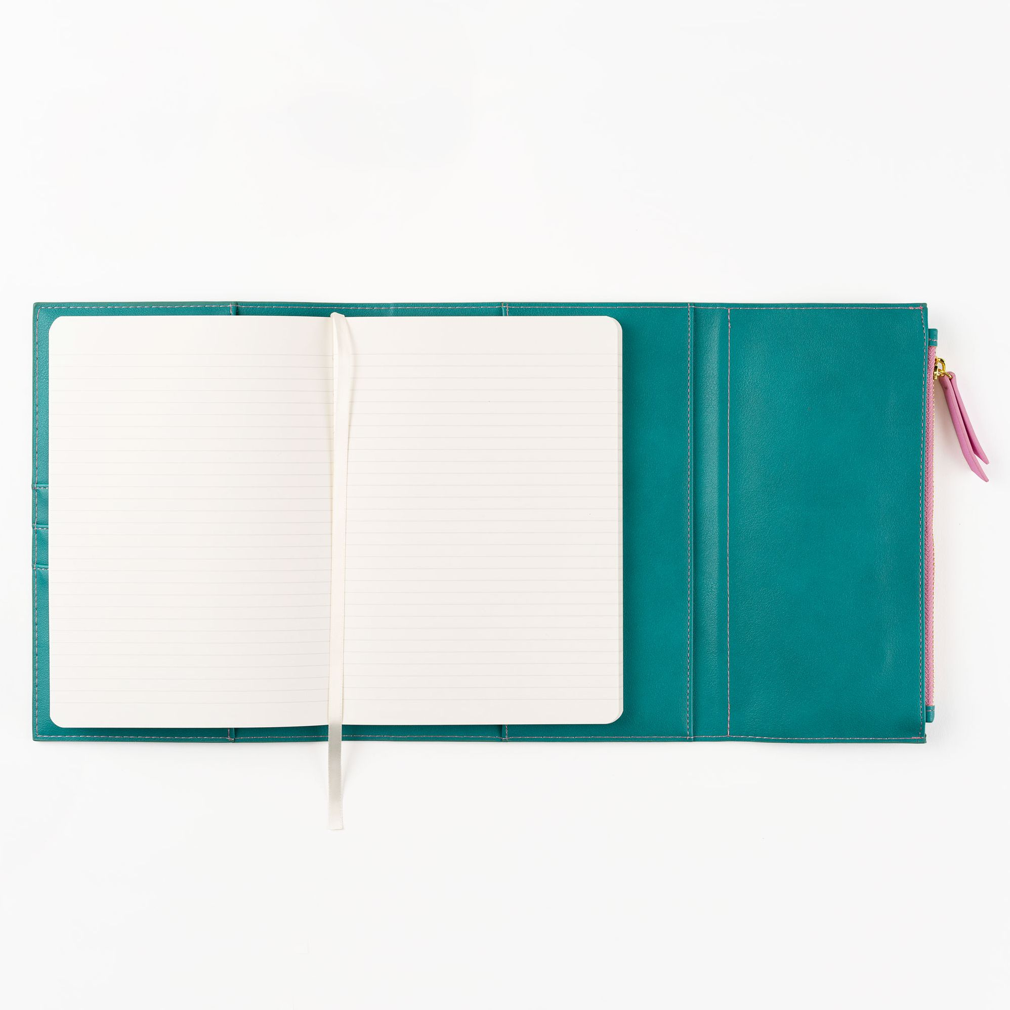 Paper Source A5 Journal Cover Clutch - Green/Pink - Image 4