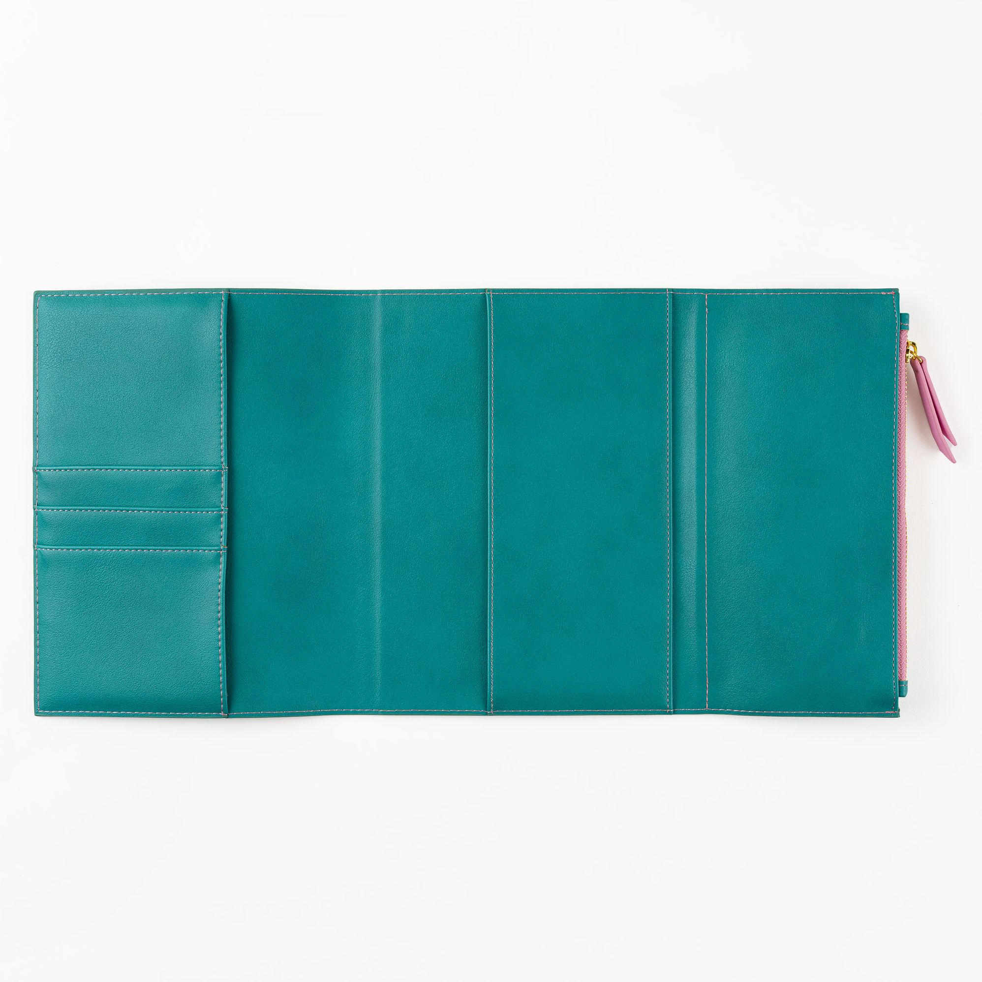 Paper Source A5 Journal Cover Clutch - Green/Pink - Image 3