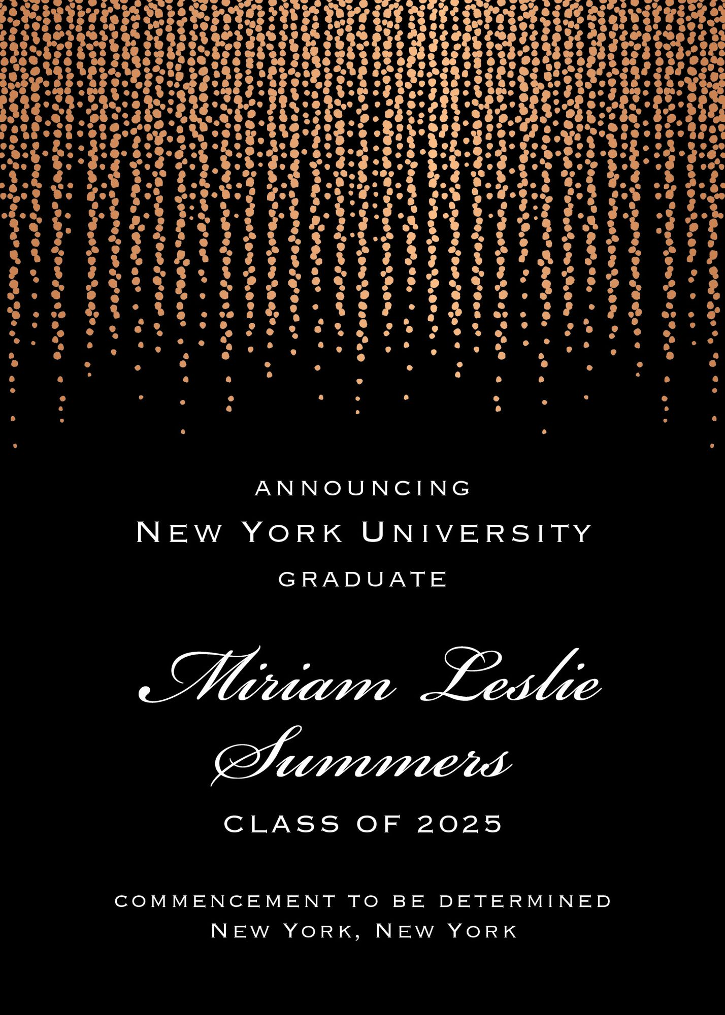 Foil Chandelier Graduation Announcement - Image 2