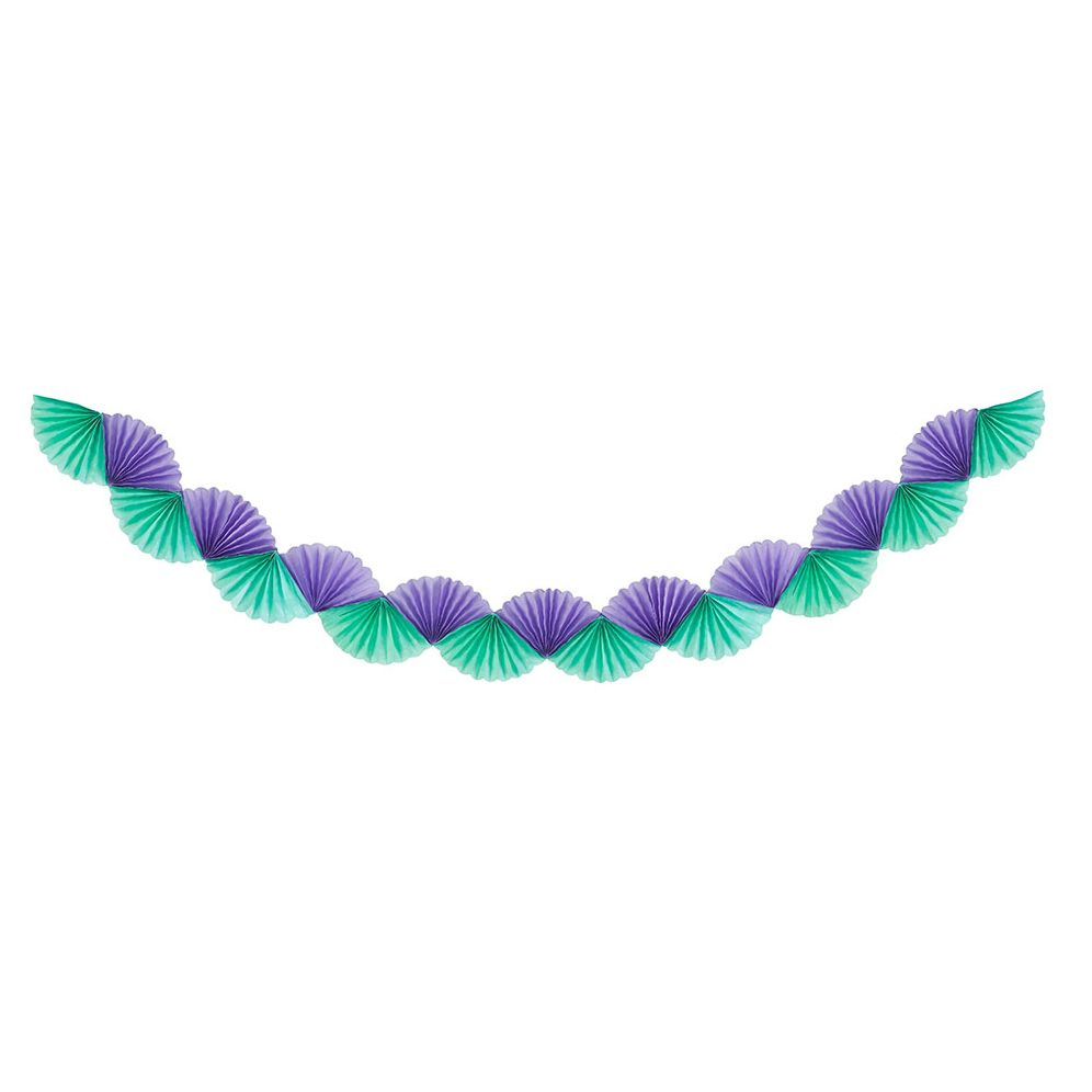 Tissue Paper Garland.Mint/Light Purple