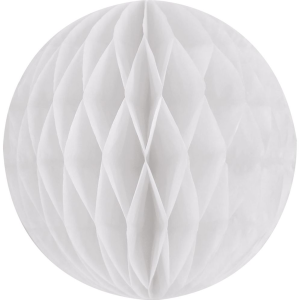 White Lrg Paper Honeycomb Sphere