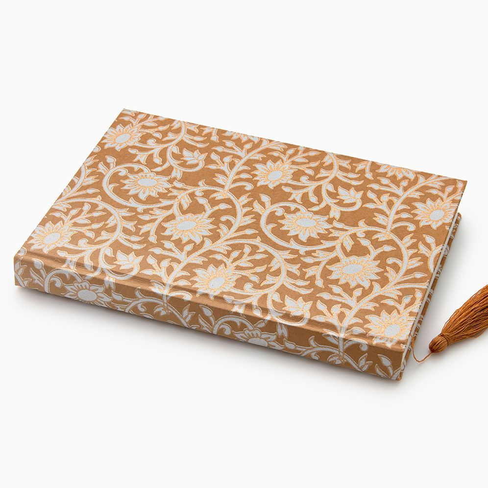Gold Floral Hardcover Notebook - Image 2