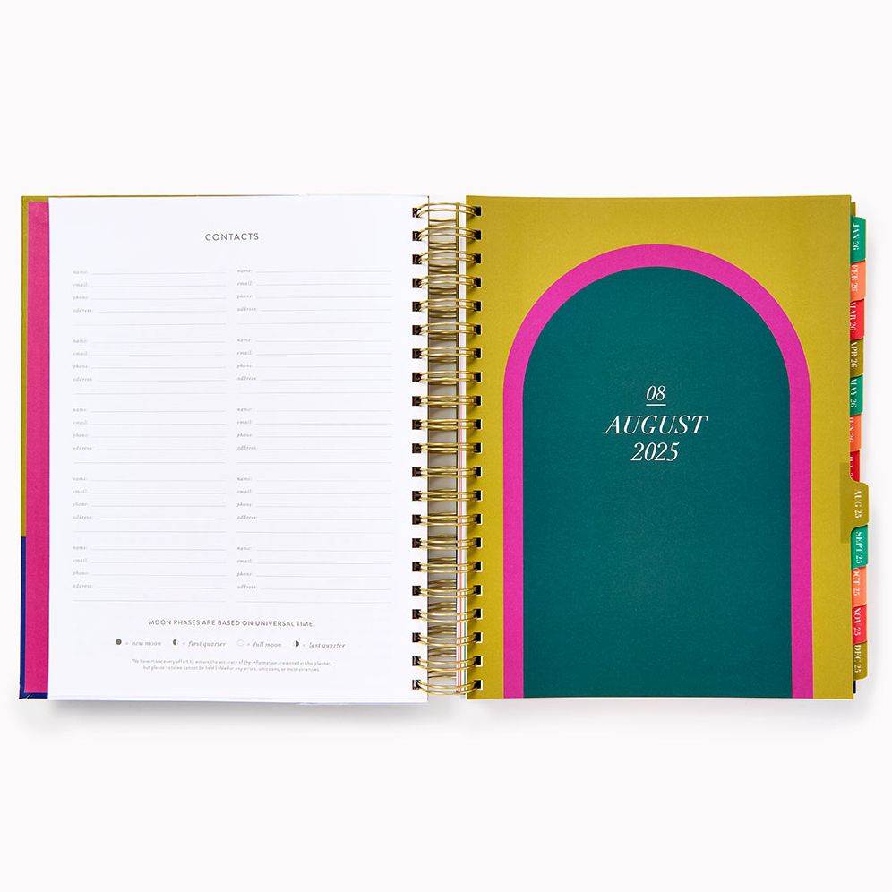 2025-2026 Paper Source Bold Floral Weekly Desk Planner - Image 2