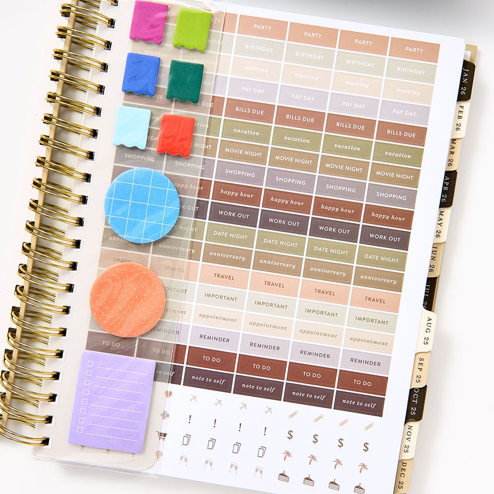 2025-2026 Paper Source B+W Minimalist Weekly Desk Planner - Image 5