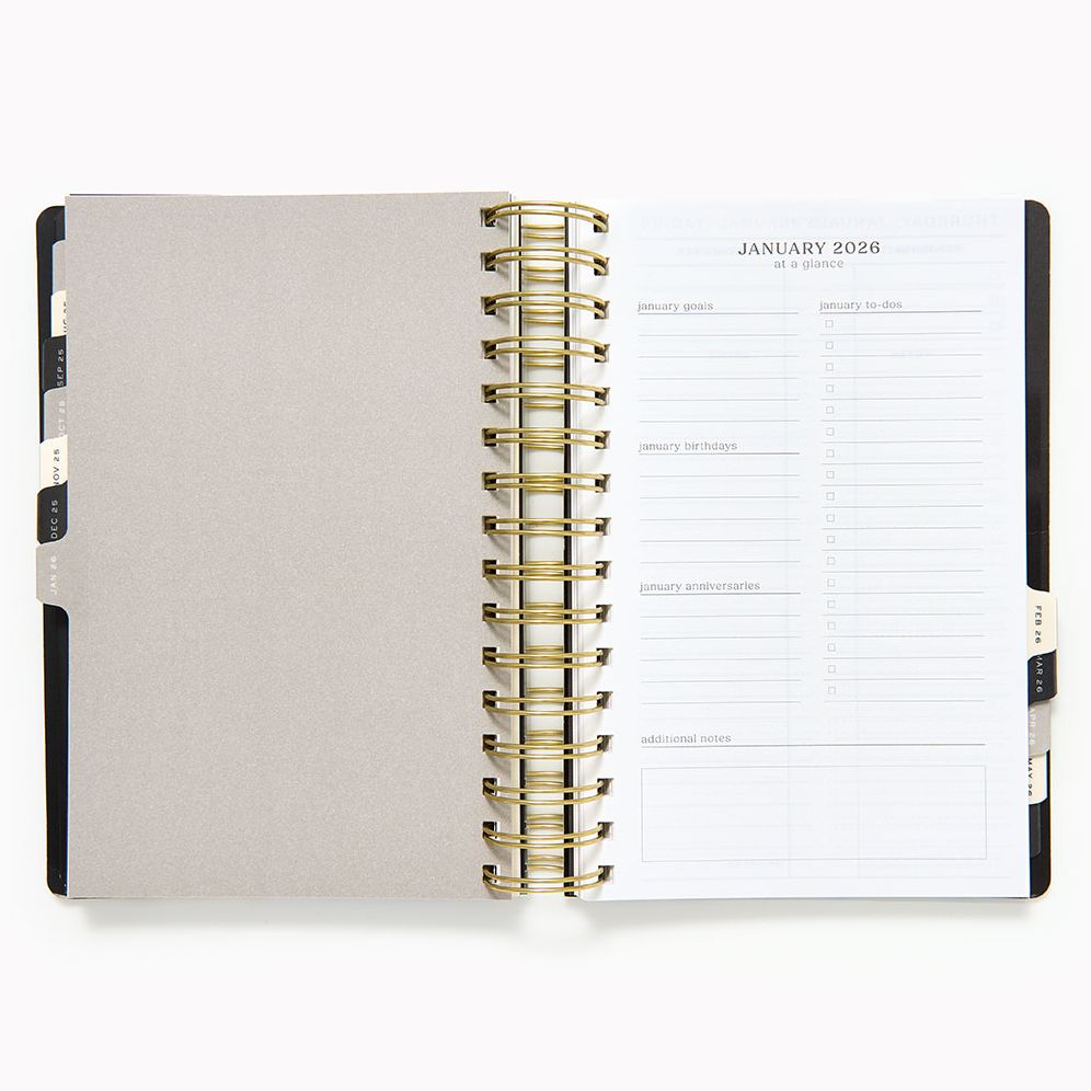 2025-2026 Paper Source B+W Minimalist Daily Planner - Image 2