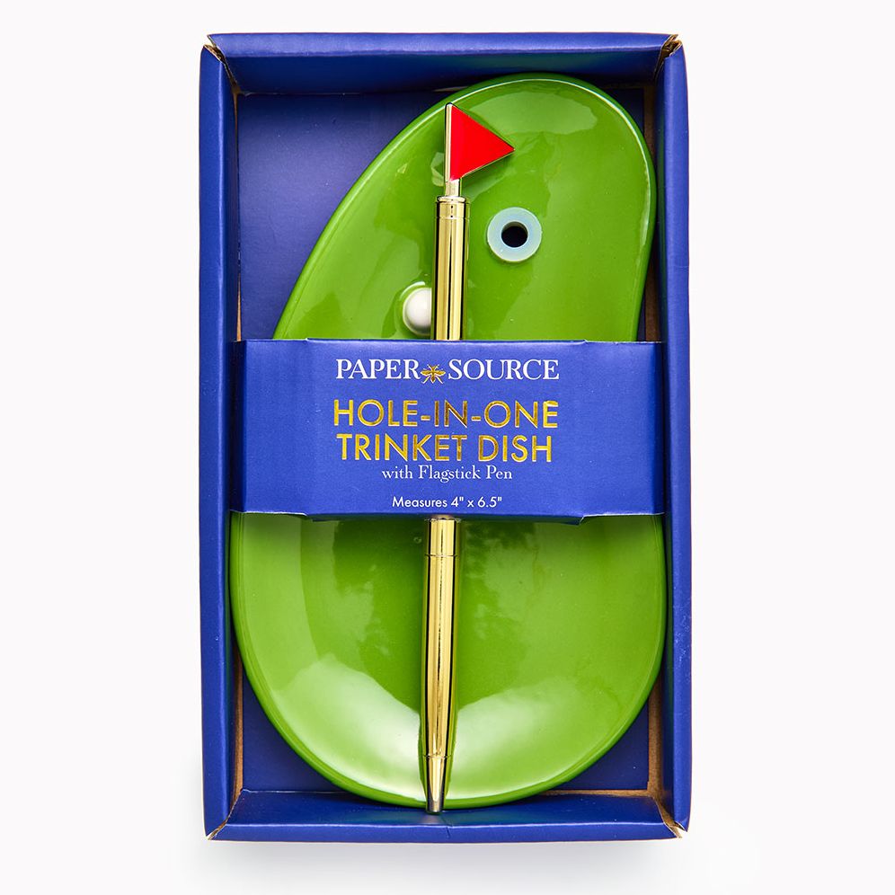 Golf Trinket Dish with Flag Pen