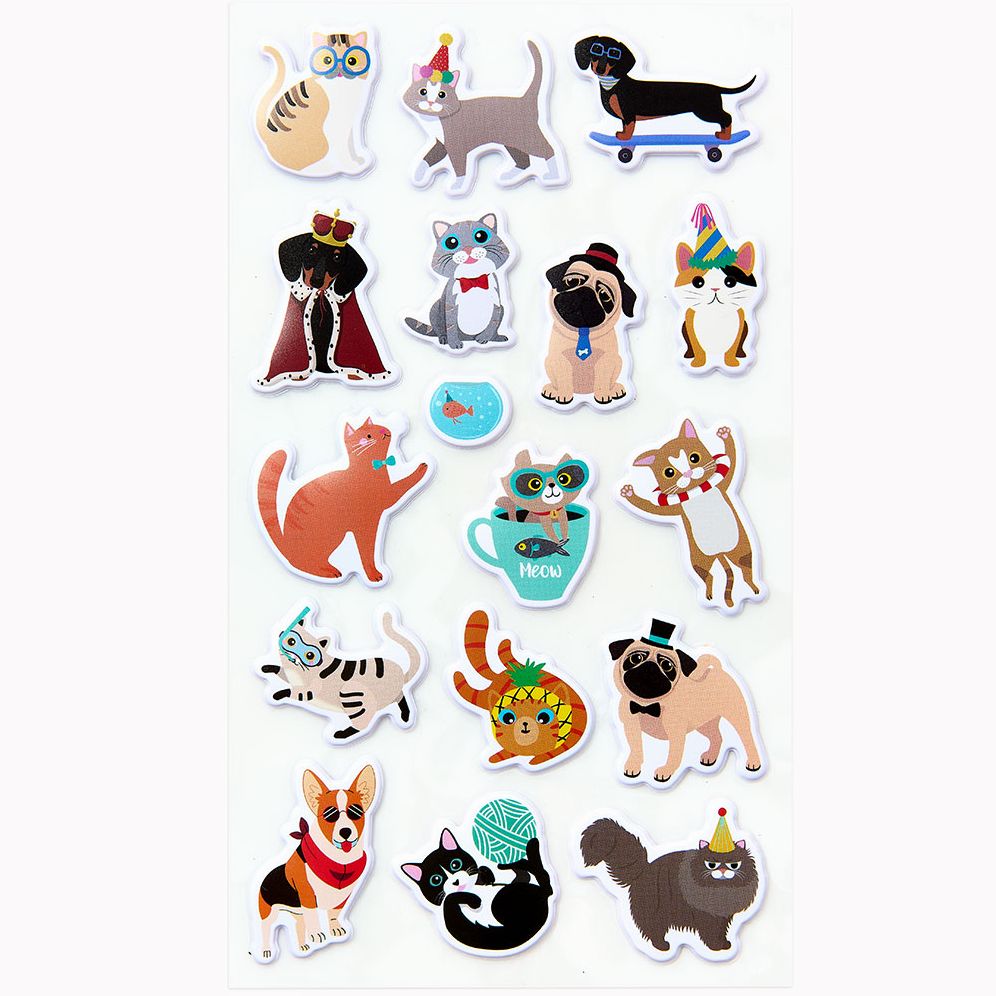Cats & Dogs Dressed Up Sticker Sheet - Image 2