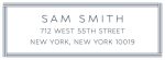 Triple Stripe Border Return Address Label