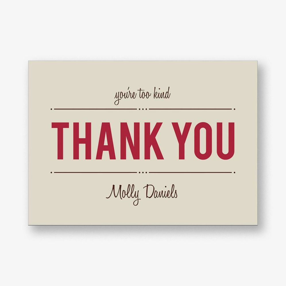 Playbill Thank You 4 Bar Stationery