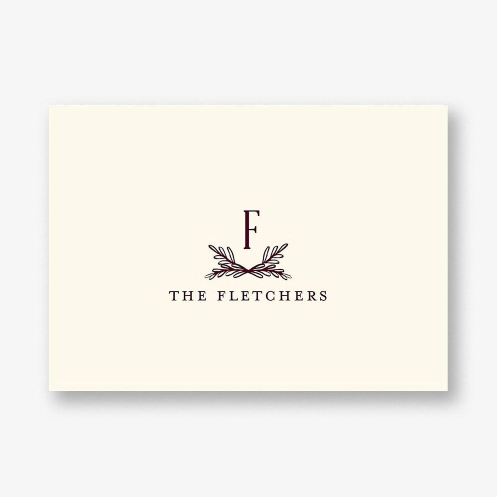 Laurel Monogram Stationery