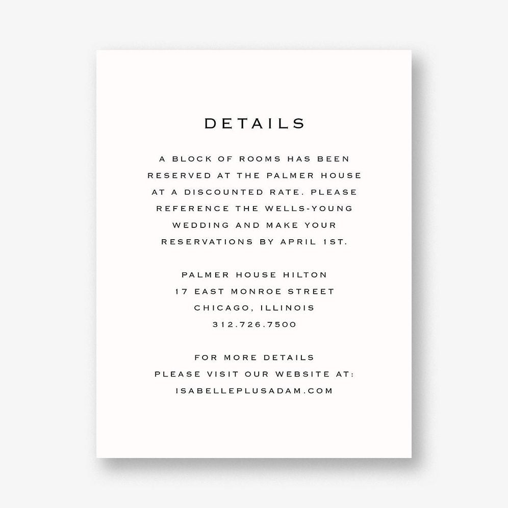 Signature Information Card