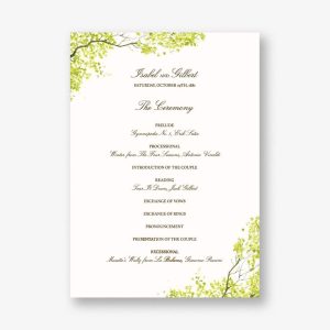 Spring Orchard Menu