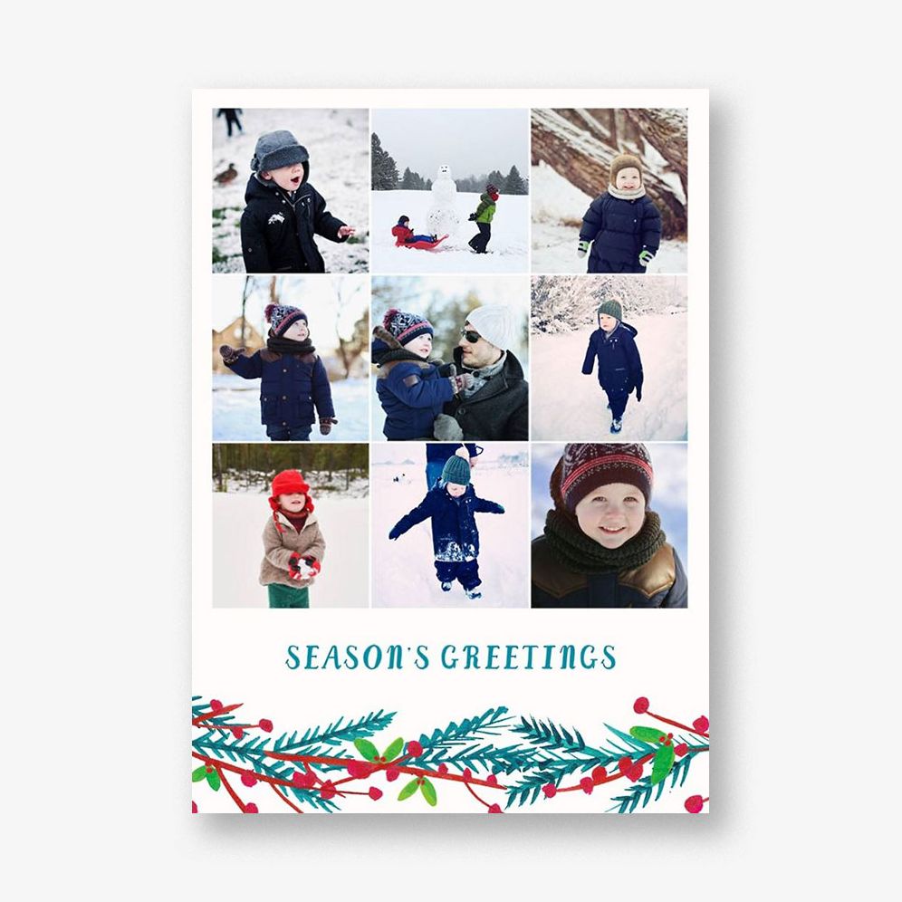 Garland on the Grid Photo Card