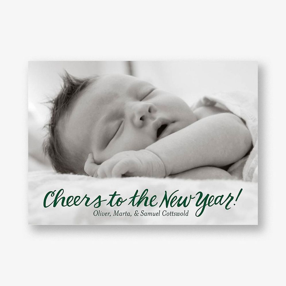 Cheers New Year Photo Card Bottom
