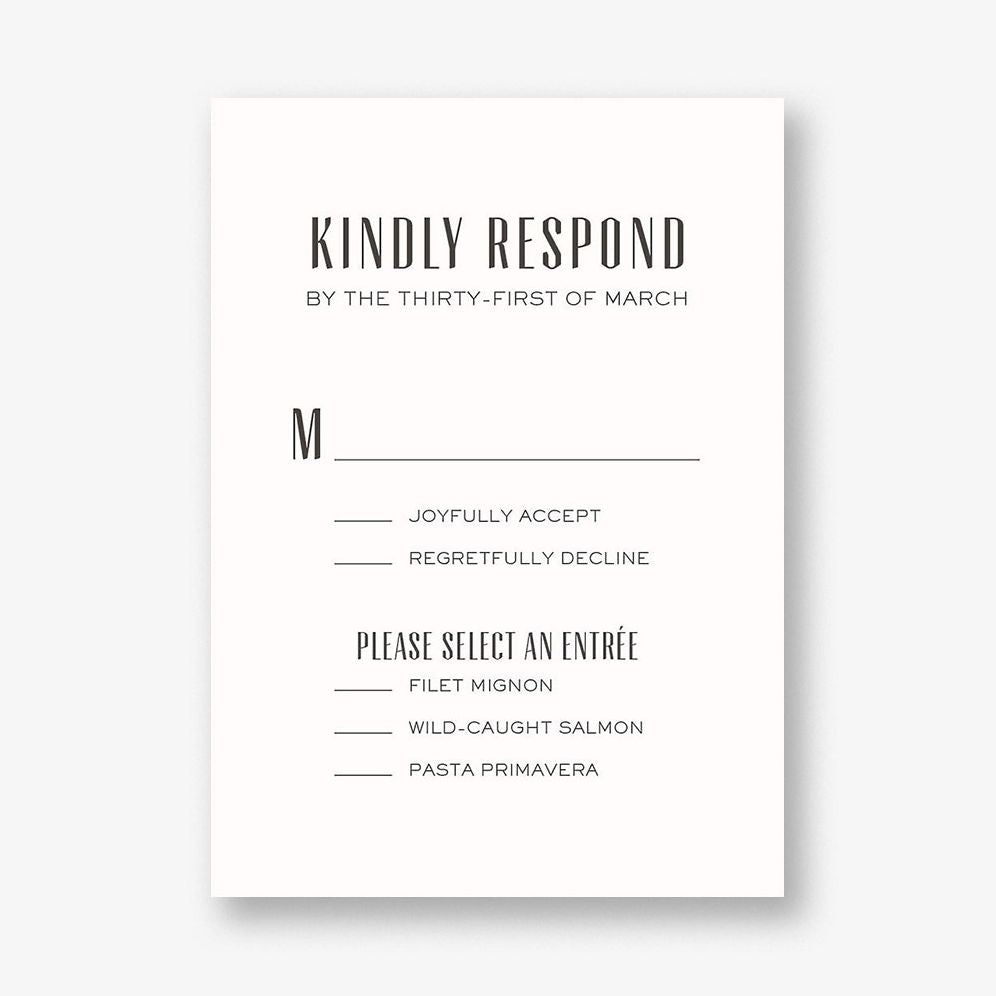 Nouveau Tulips Response Card