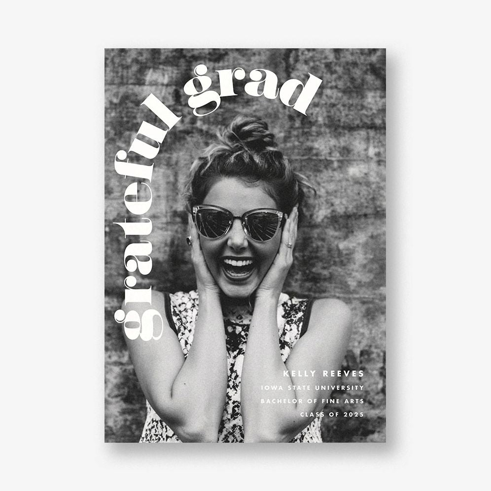 Bold Type Arch Photo Graduation Announcement