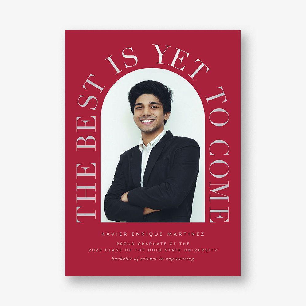 Grand Arch Foil Photo Graduation Announcement