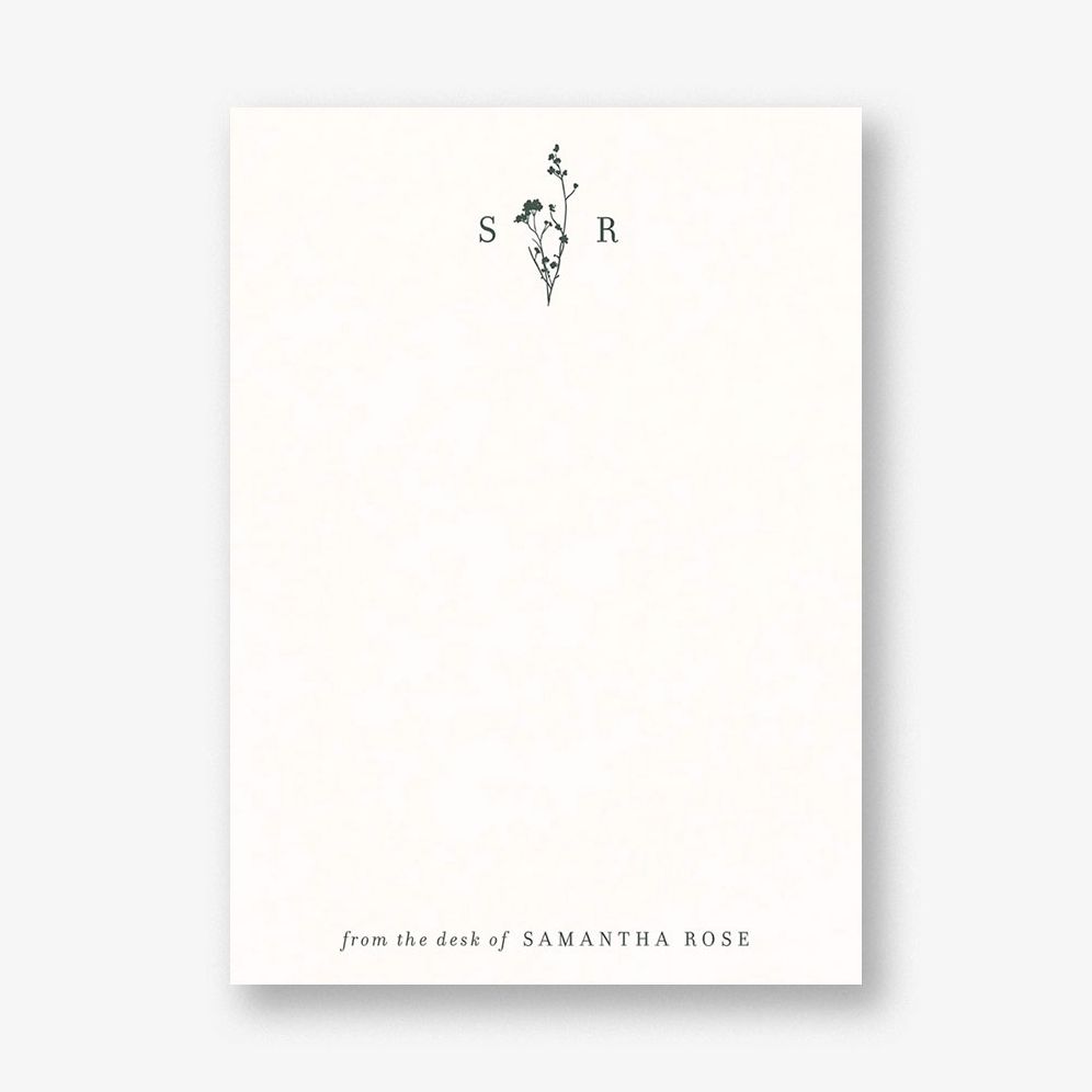 Wildflower Monogram Stationery