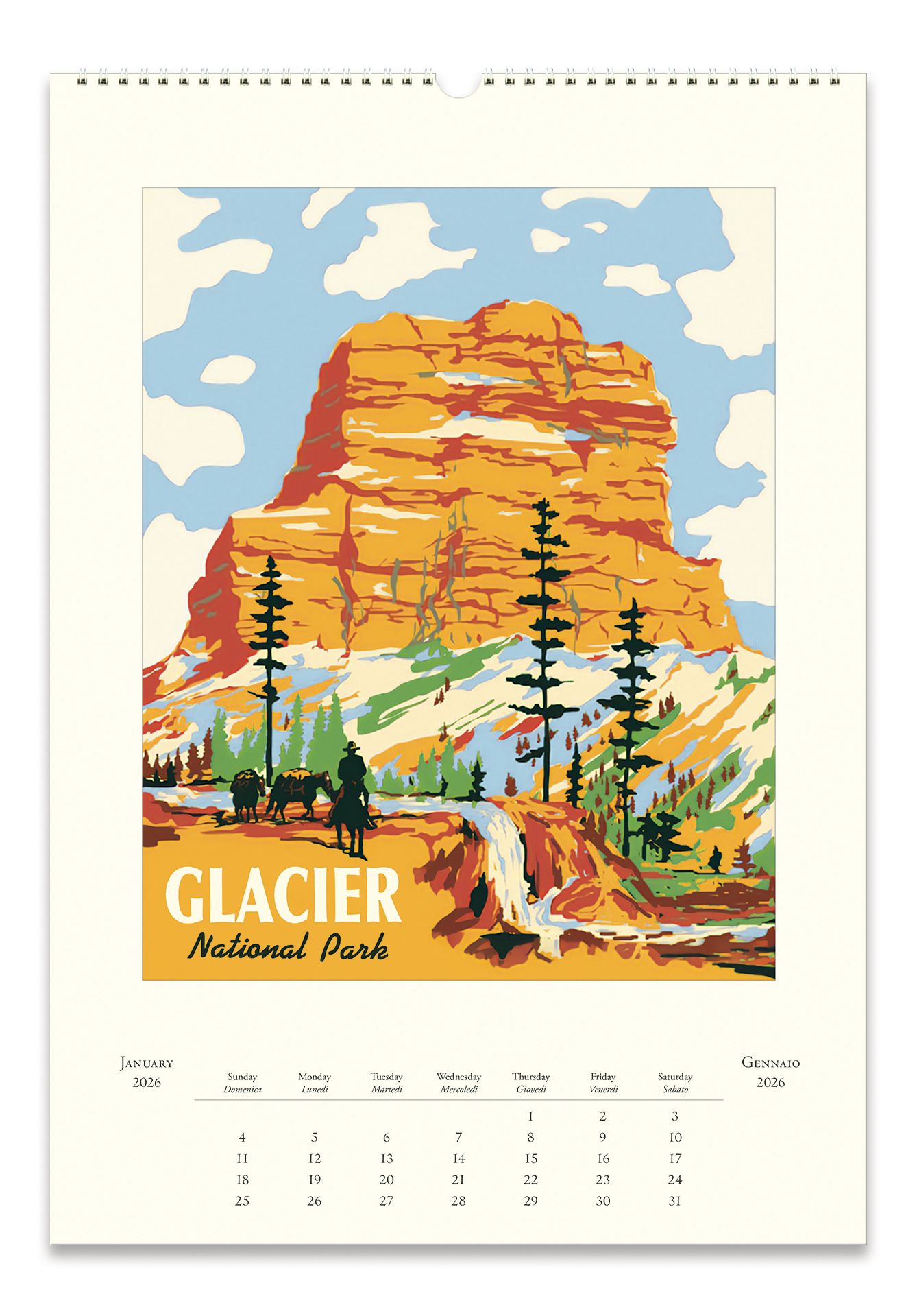 2026 Cavallini National Parks Wall Calendar - Image 2