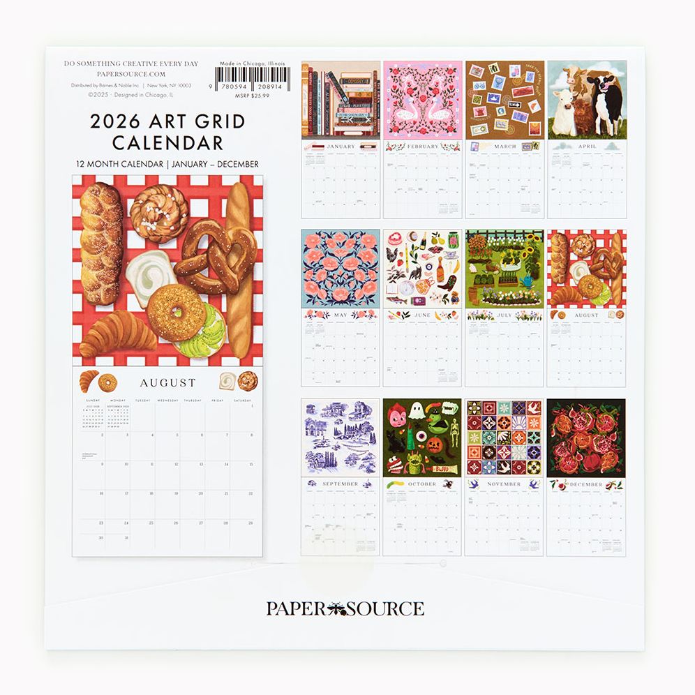 2026 Paper Source Art Grid Calendar - Image 2