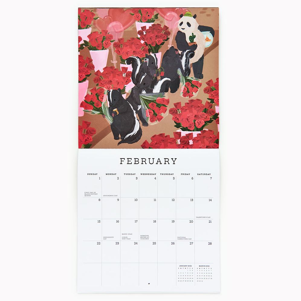 2026 Paper Source Critter Friends Calendar - Image 5