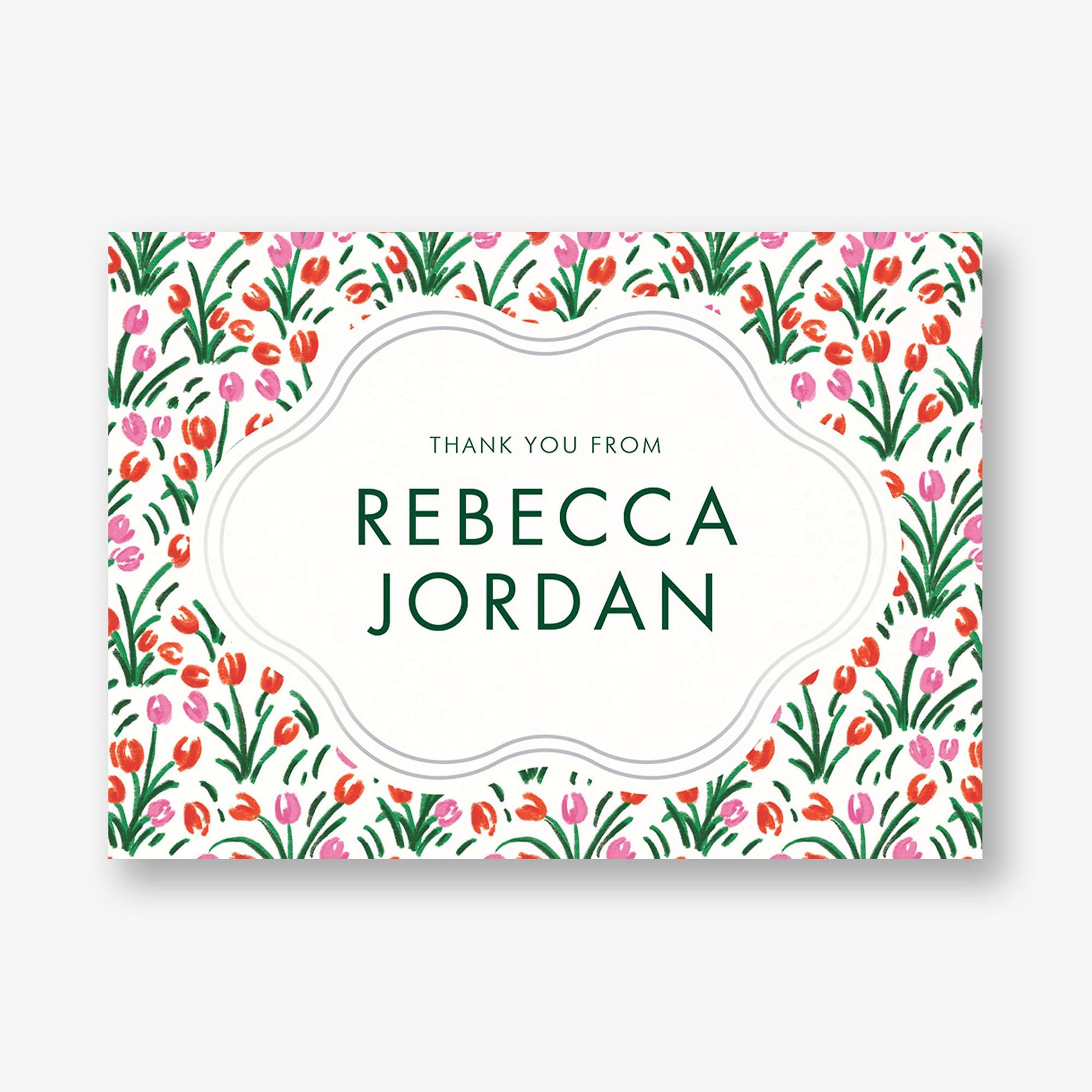 Tulip Field Foil Bat Mitzvah Stationery - Image 2
