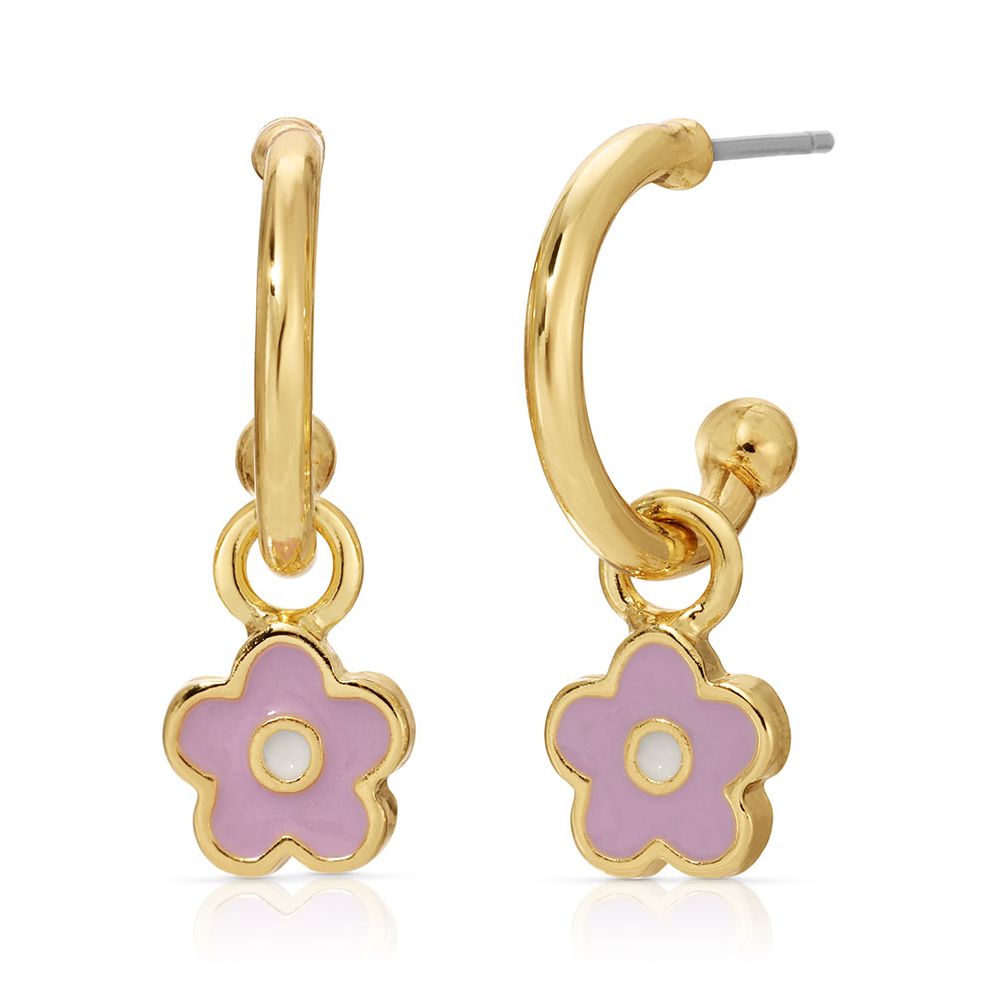 Blossom and Bloom Flower Hoop Earrings - Image 2