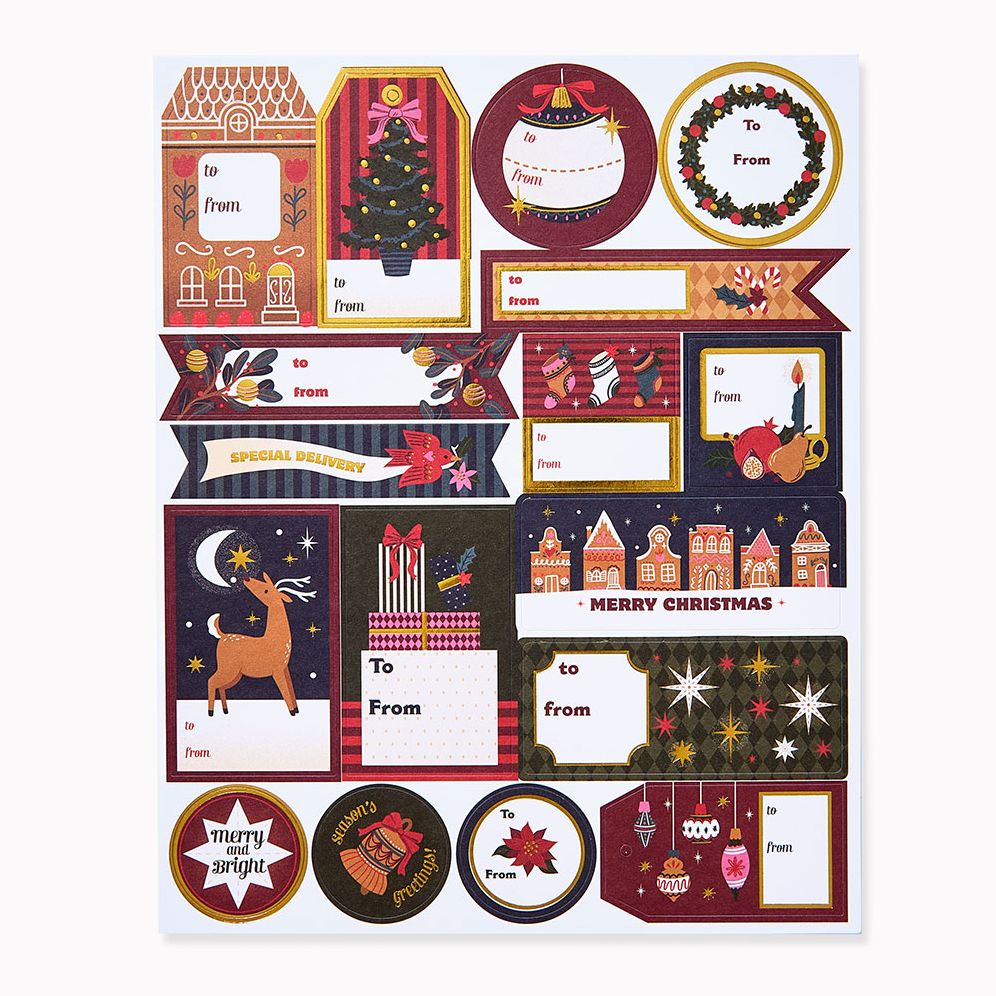Christmas Jeweltones Adhesive Lables - Image 2