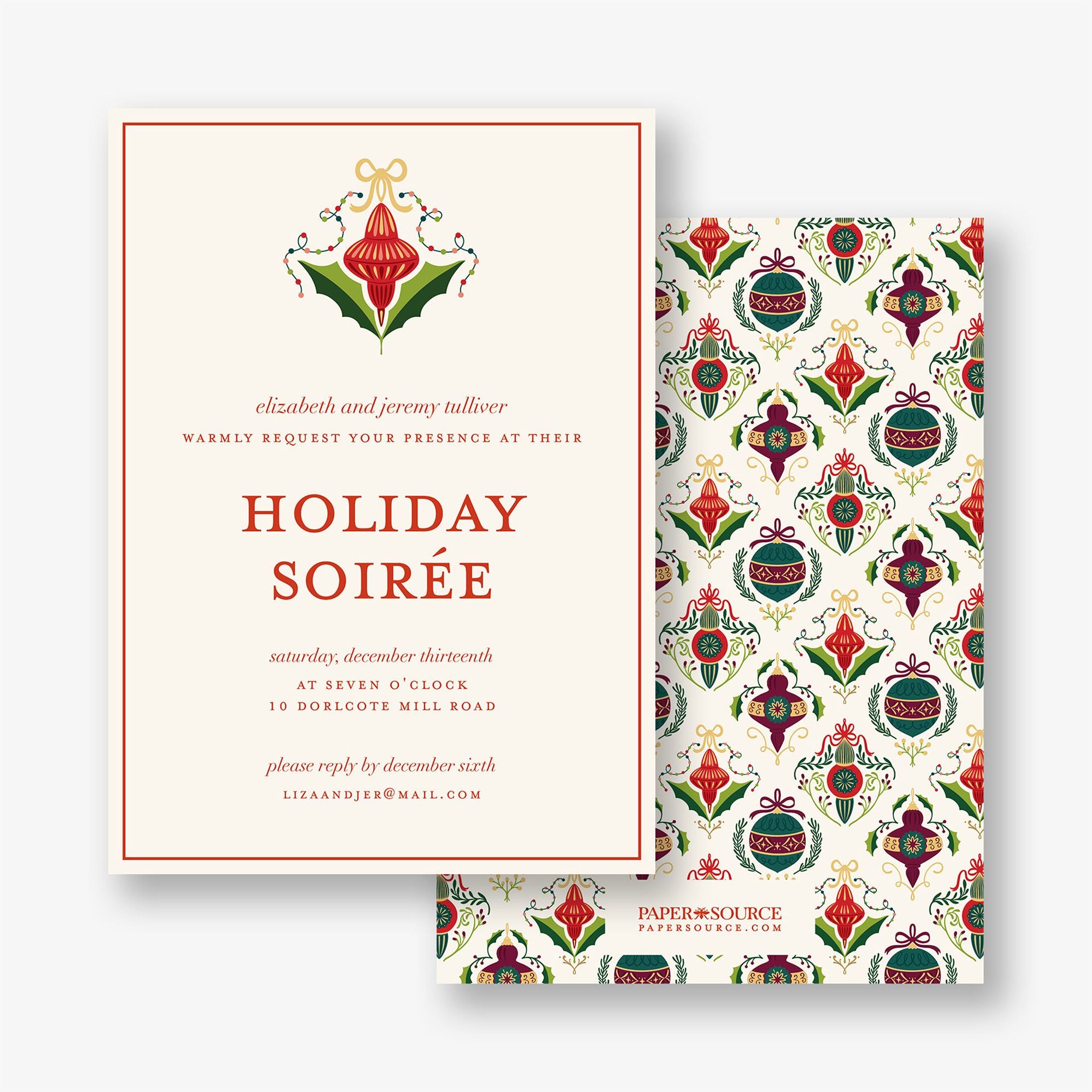 Vintage Ornament Party Invitation - Image 2