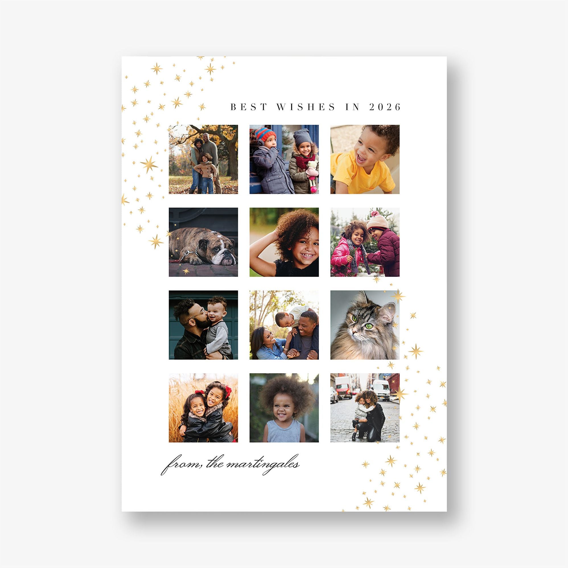 Twinkling Stars Foil New Years Photo Card - Image 5