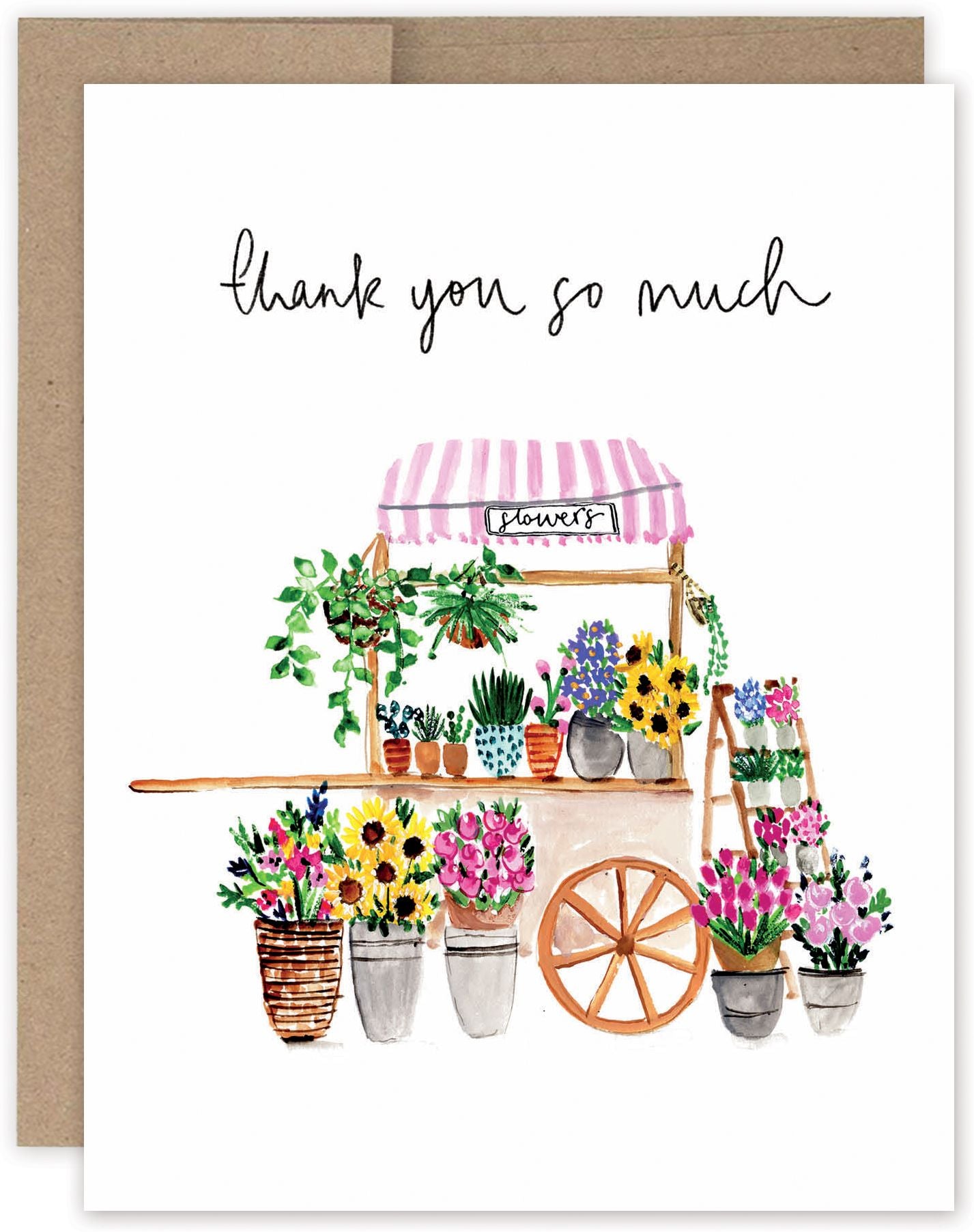 TYOU Flower Cart Thank You Boxed Notecards S/10 - Image 2
