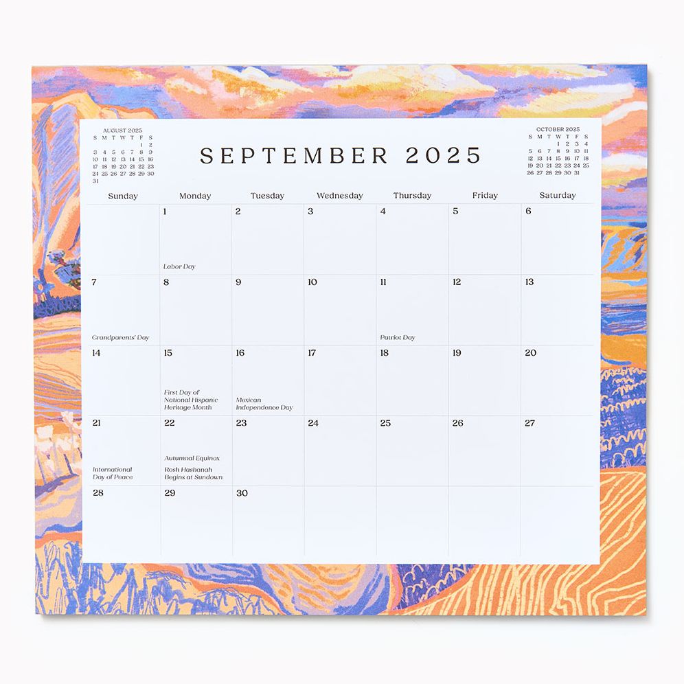 2025-2026 Paper Source Landscapes Monthly Magnetic Calendar - Image 5