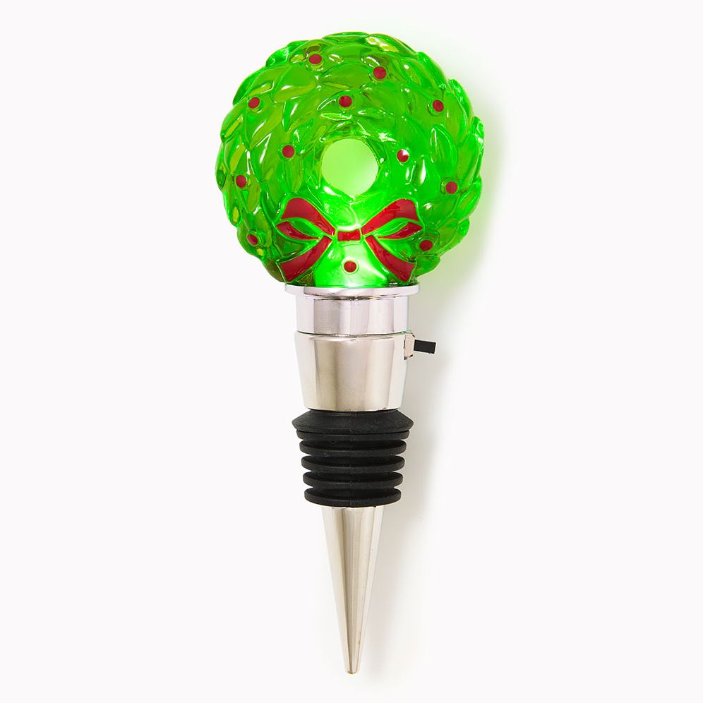 Light Up Wreath Wine Stopper - Image 2
