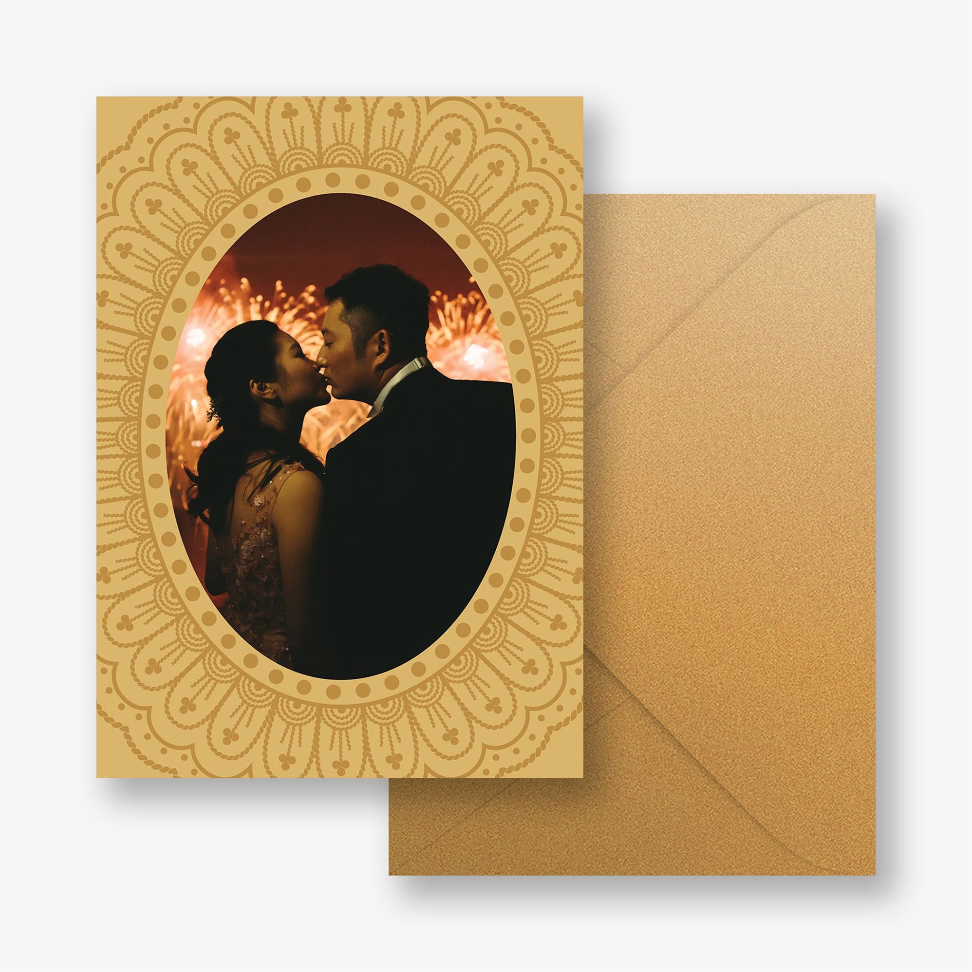 Adorned Pendant Frame Holiday Photo Card - Image 4