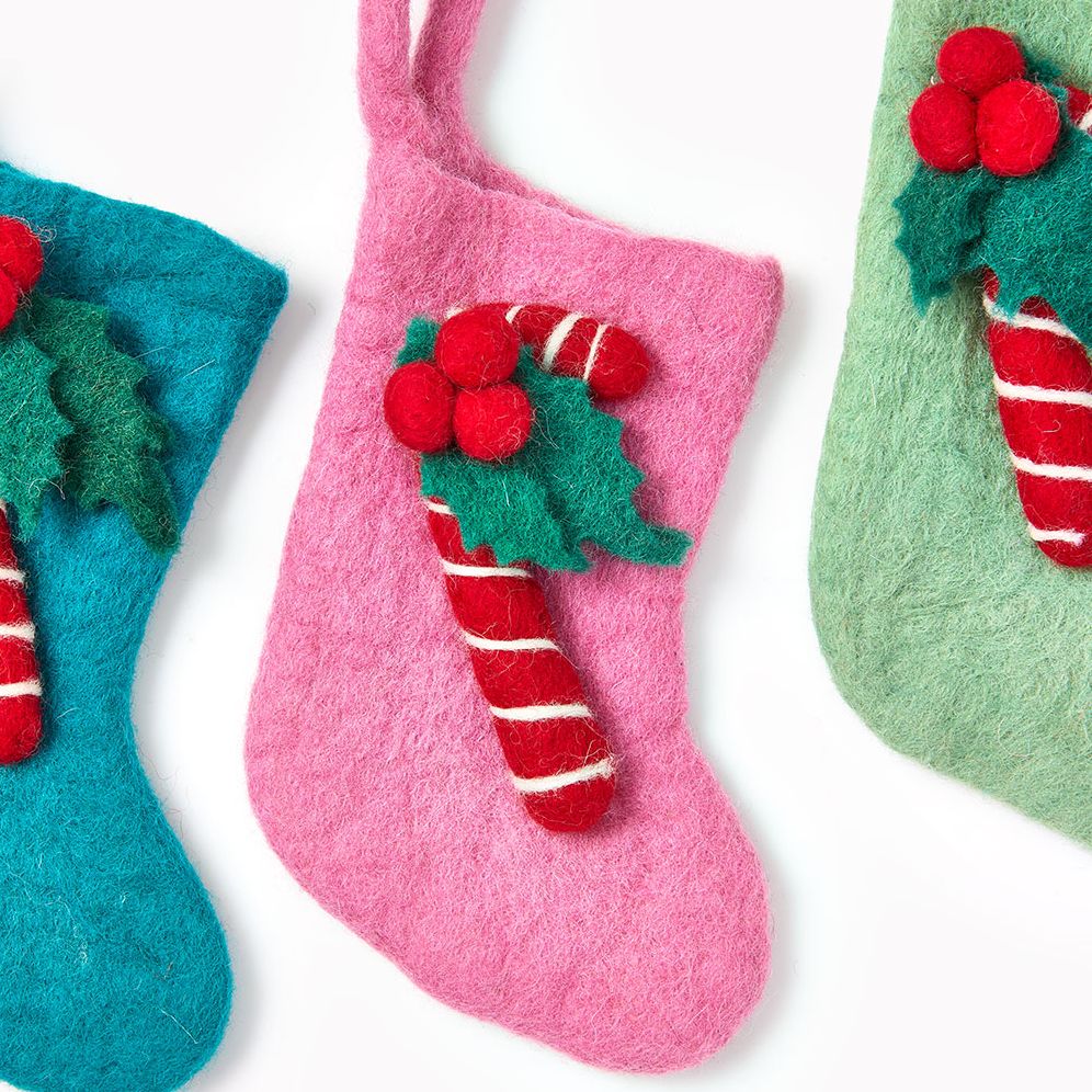 Mini Candy Cane Stockings Set of 3 - Image 2