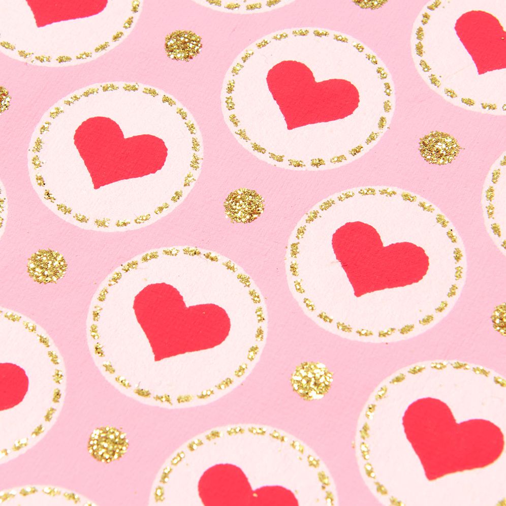 Pink & Red Hearts Handmade Paper - Image 2