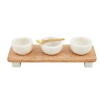 Marble Wood Tidbit Stand