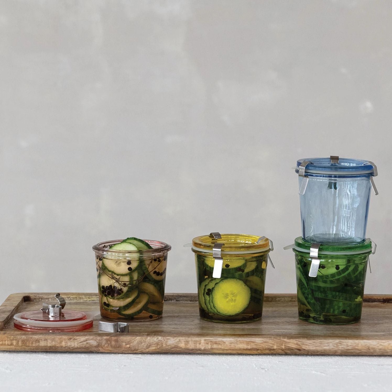 Airtight Glass Jar. 4 Colors - Image 2